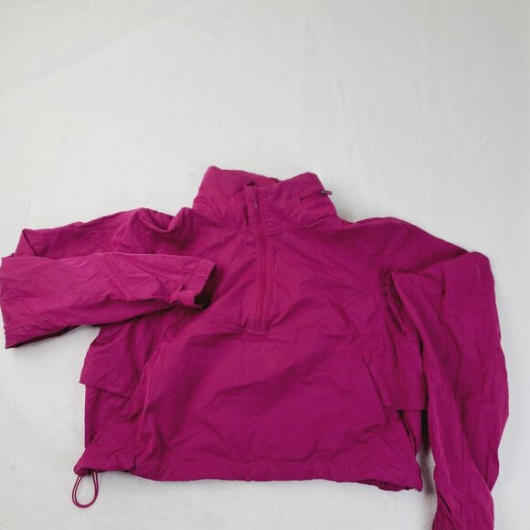 Lululemon Women's Magenta Purple Evergreen Cropped Scuba Rain Jacket Size 6 - Picture 2 of 7